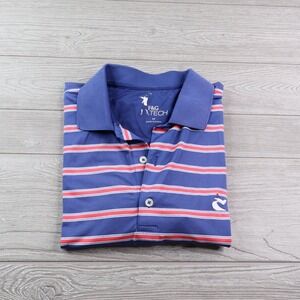 F&G Tech Caves Valley Golf Club Polo Men's M Blue Red White Stripe